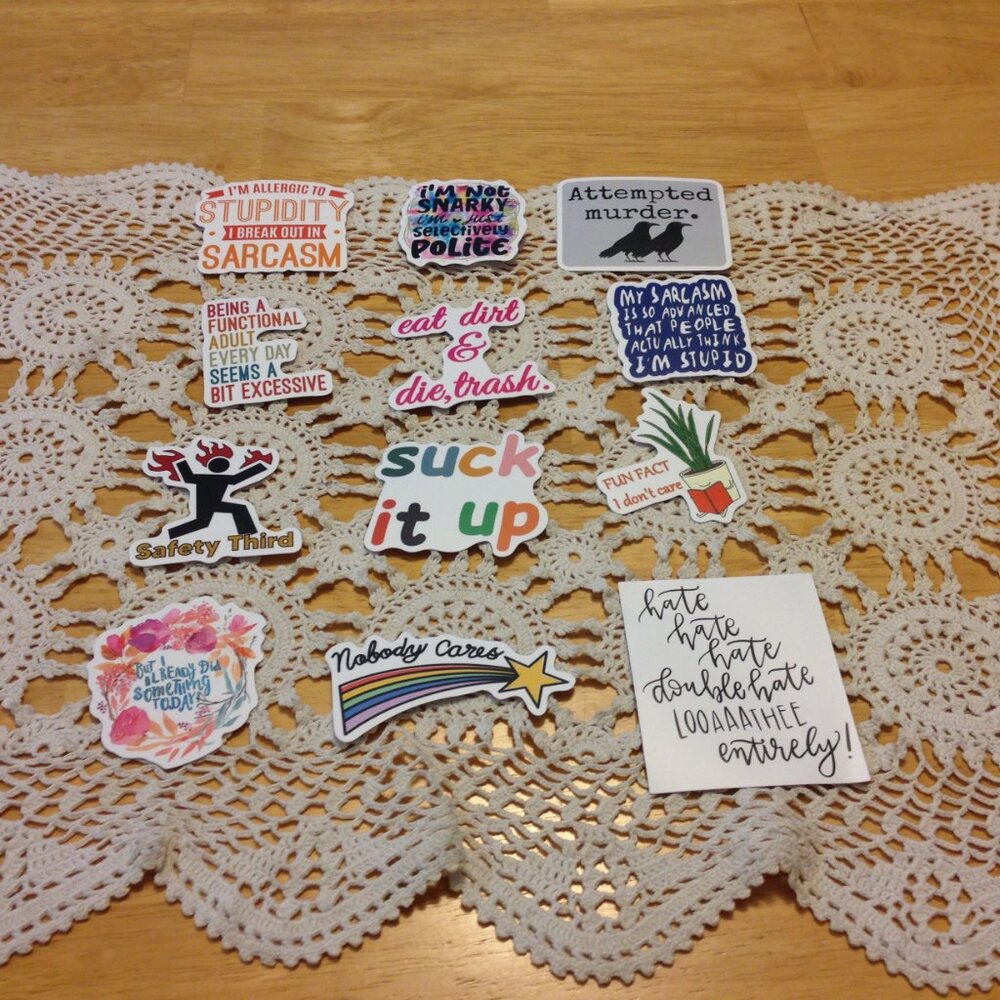 Sarcasm, attitude Stickers, sassy and fun bundle